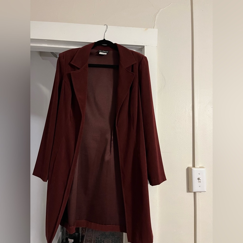 Red soft blazer jacket coat